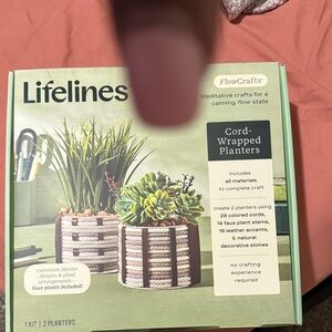 Lifelines Cord-Wrapped Planters Kit - Green/Tan